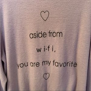 Wildfox Tops - Wild fox purple graphic sweater Wildfox Tops - Wild fox purple graphic sweater